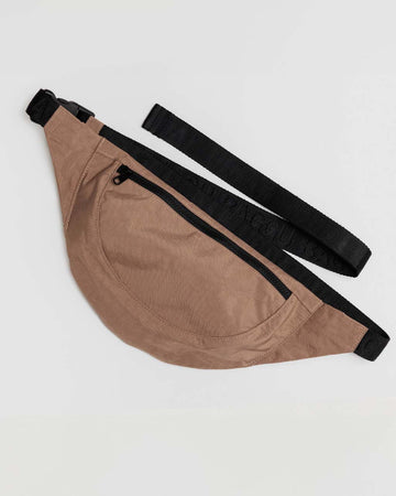 light brown crescent fanny pack