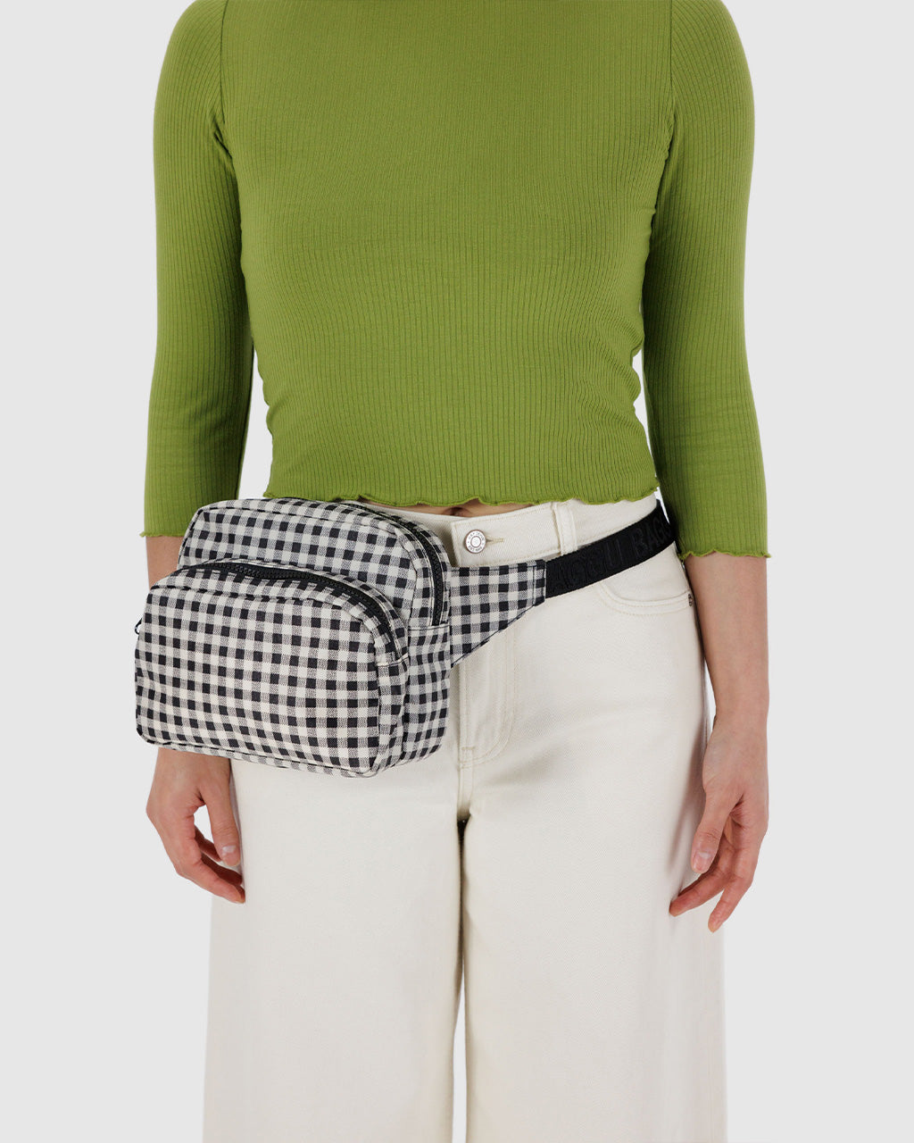 Fanny Pack Black White Gingham –