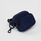 navy fanny pack keychain with black trim