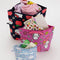 set of three baggu pouches with hello kitty and her friends filled with items