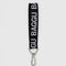 black baggu keychain with white 'baggu' font