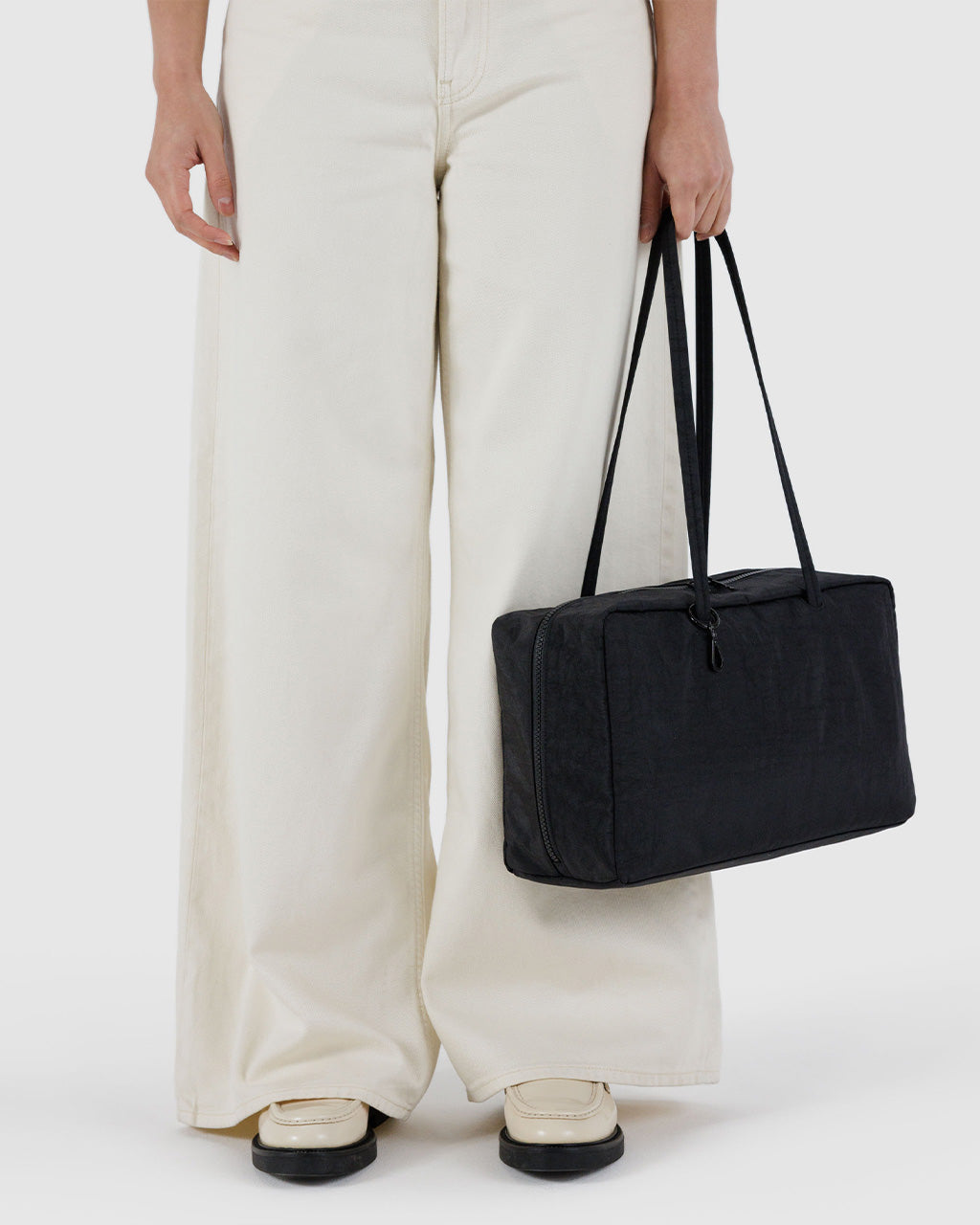 Medium Nylon Bowler Bag - Black – ban.do