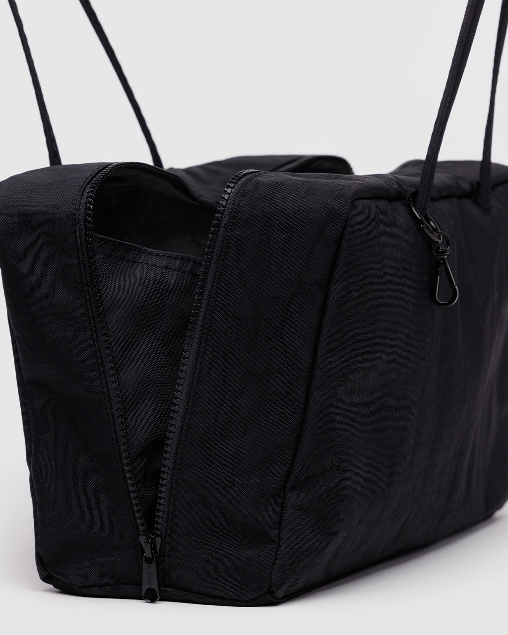Medium Nylon Bowler Bag - Black – ban.do