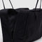 side view of unzipped medium nylon black bowler bag