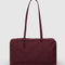 mahogany rectangular bowler bag with bag charm clip