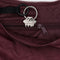 mahogany medium crescent bag with with matching trim with interior black key leash