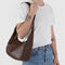 model carrying leather medium crescent bag