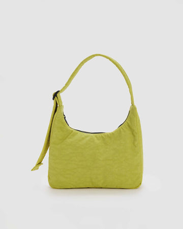 lime green mini nylon shoulder bag