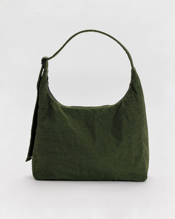 green nylon shoulder bag