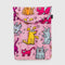 pink 13 in. puffy laptop sleeve with colorful pets print