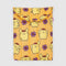 yellow 13 in. puffy laptop sleeve with pompompurin and purple flower print