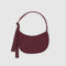 mahogany small crescent bag with matching adjustable strap