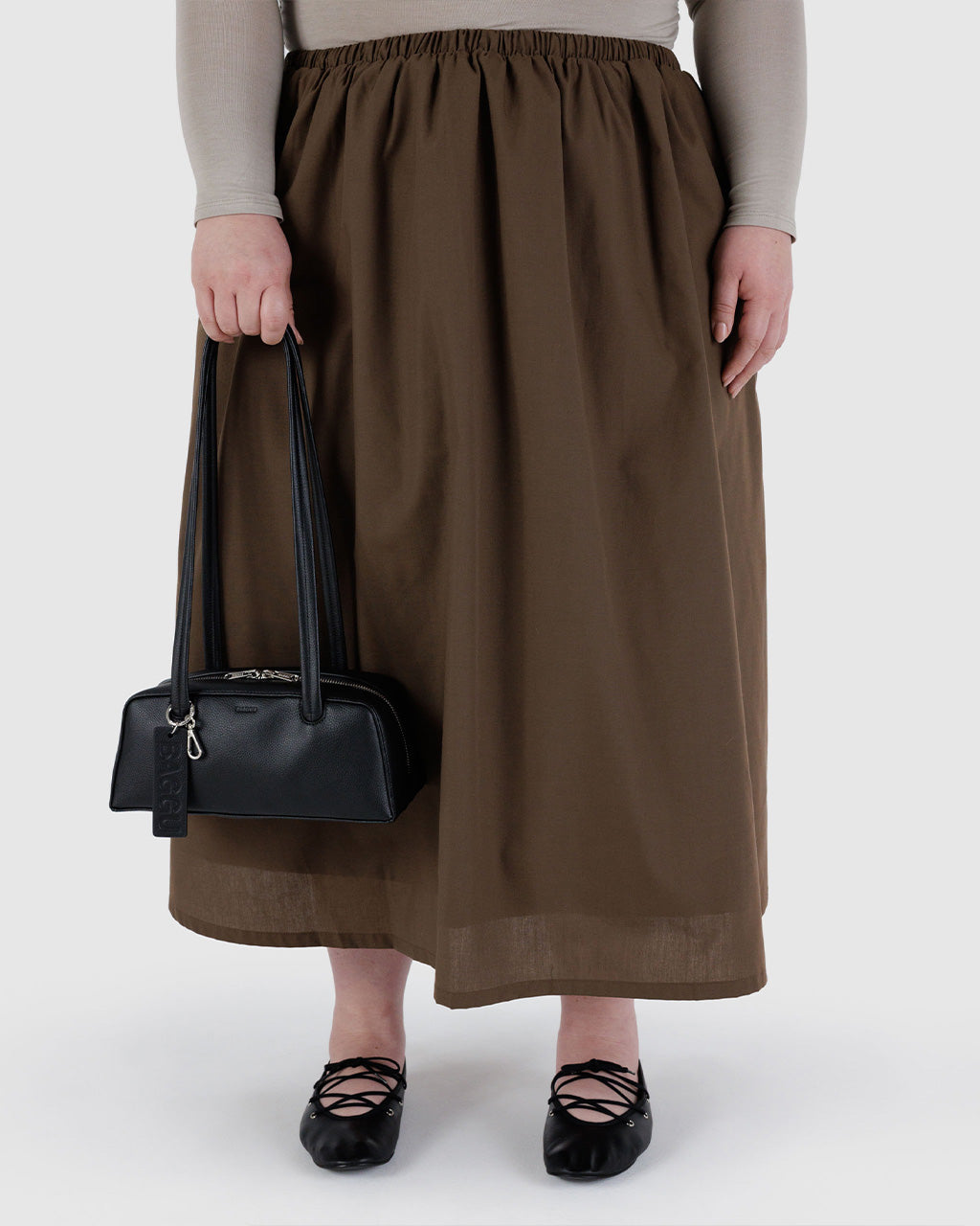 Small Recycled Leather Bowler Bag - Black – ban.do
