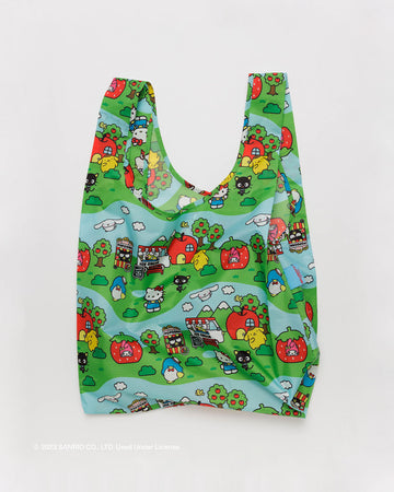 standard baggu with hello kitty and friends village scene