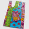 set of three keith haring standard baggu bags: pink pets, green flowers and blue hearts