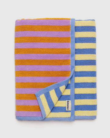 colorful multi stripe towel