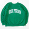 kelly green sweatshirt with white 'BOOK PERSON' across the front