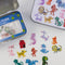 up close of dog stickers