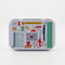 front of stationary tin