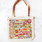 canvas tote bag with various deli meats and cheese print