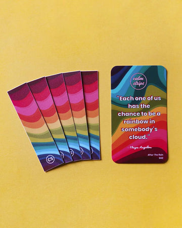 set of colorful wavy sensory sticker strips