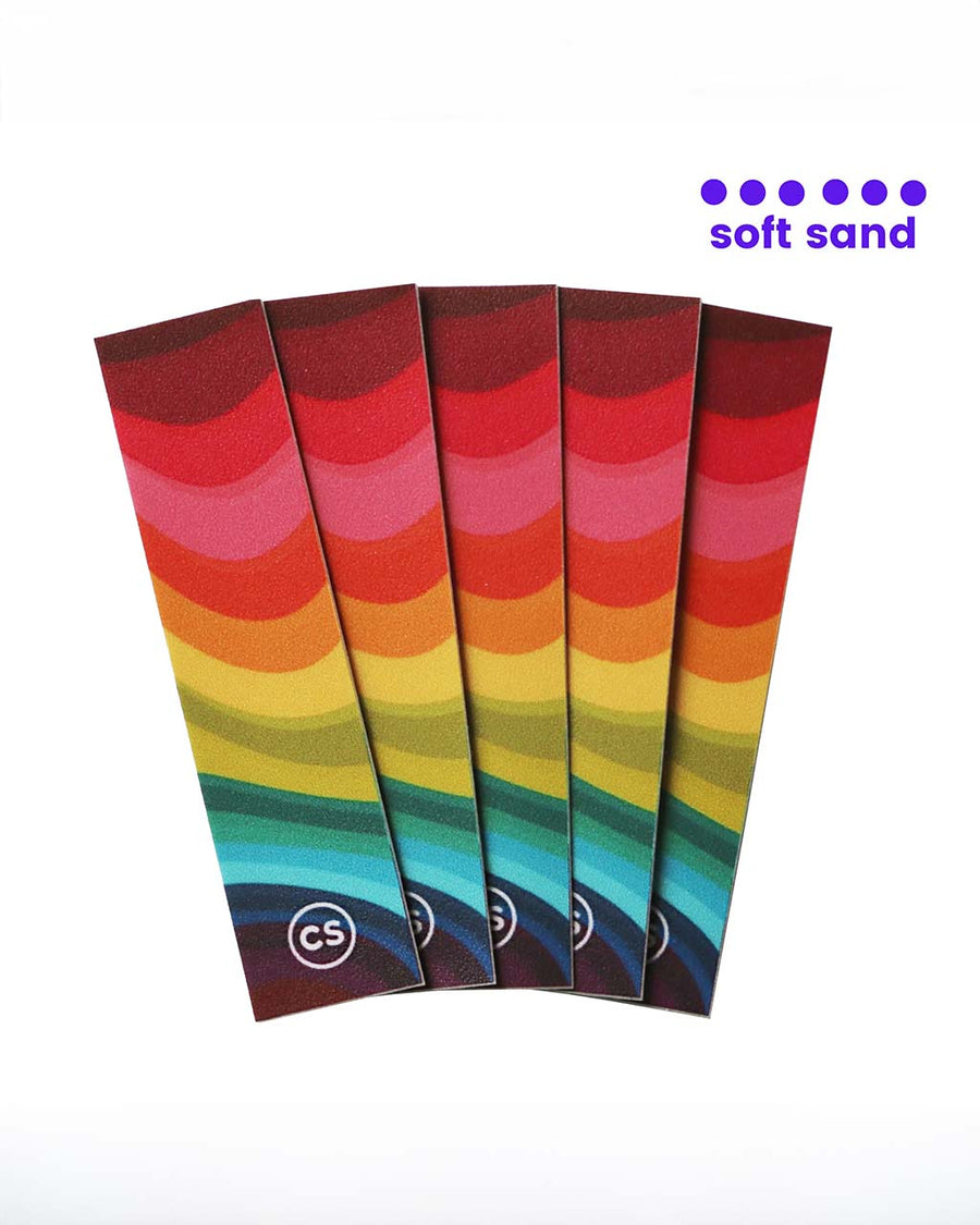 soft sand touch on colorful wavy sensory sticker strips