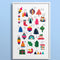 hanging painted holiday icon advent calendar paint by number kit