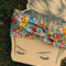 packaged colorful floral twist fabric headband