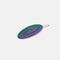 dark purple and green swirl oval hair clip