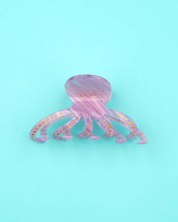 purple and pink octopus hair claw
