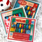 stacked vintage christmas lights coasters