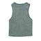 back view of garment dyed green cropped tank