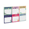 set of 6 sticky notes with colorful graphics and fun sayings