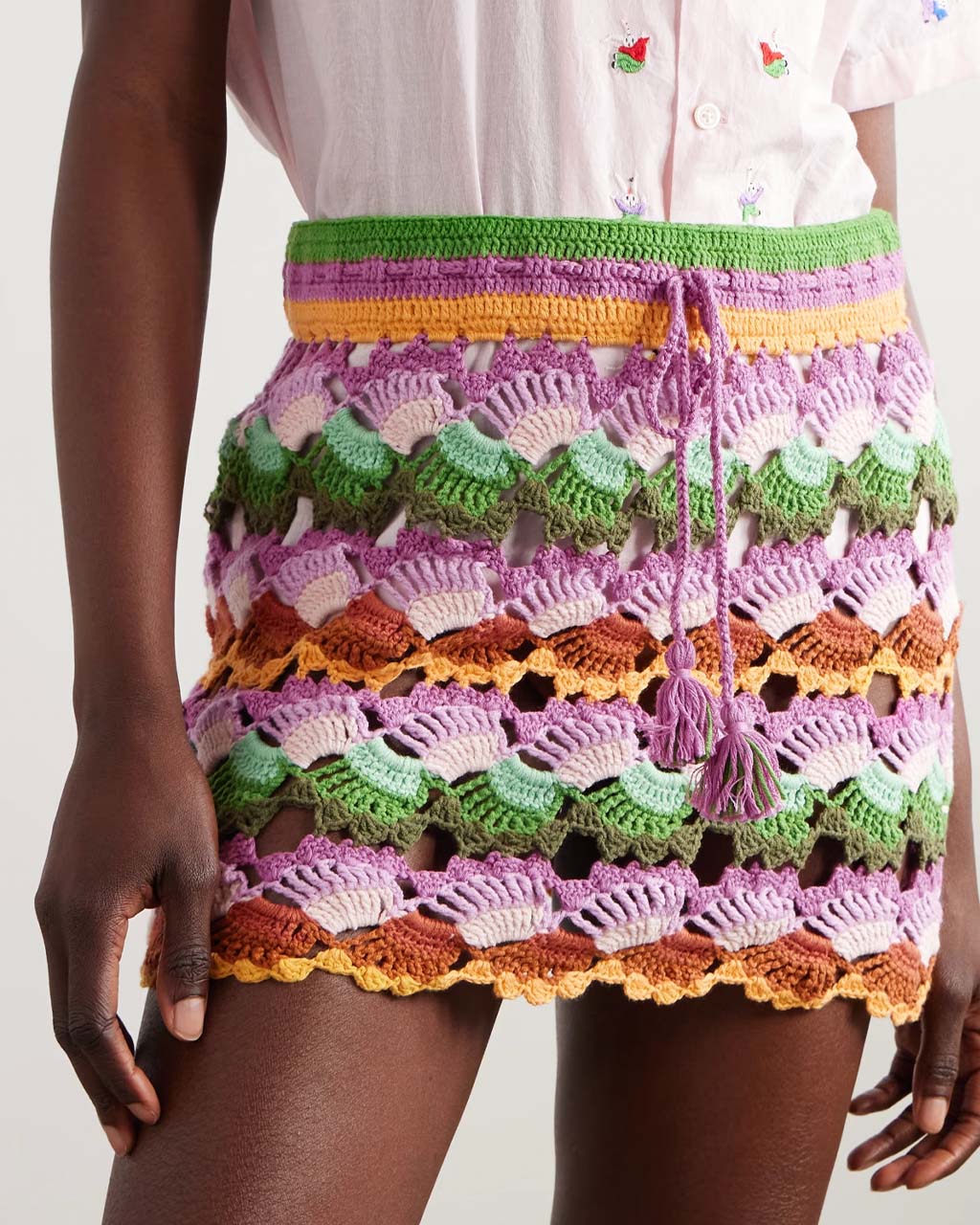 Farm Rio Crochet Skirt
