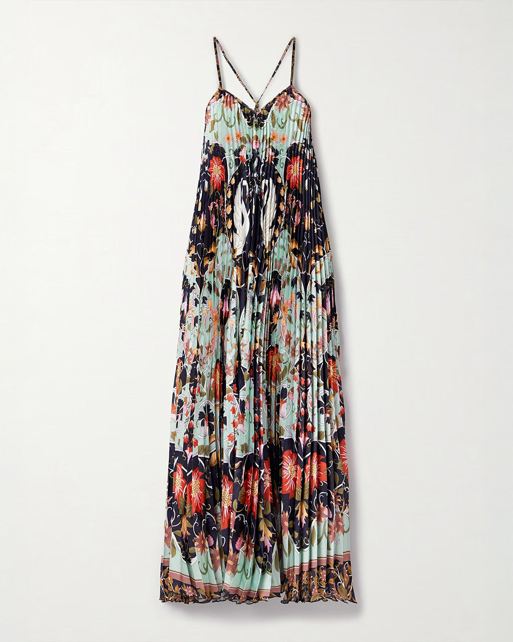 Blue Flowing Beauty Pleated Sleeveless Midi Dress ban.do Blue Flowing Beauty Pleated Sleeveless Midi Dress ban.do