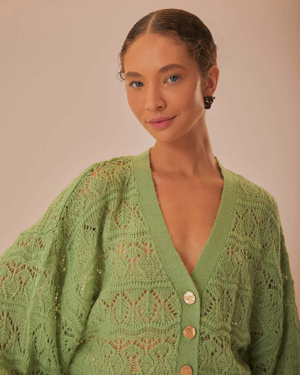 トップス Cotton Knit Cardigan 2 Moss Green トップス Cotton Knit Cardigan 2 Moss Green トップス Cotton Knit