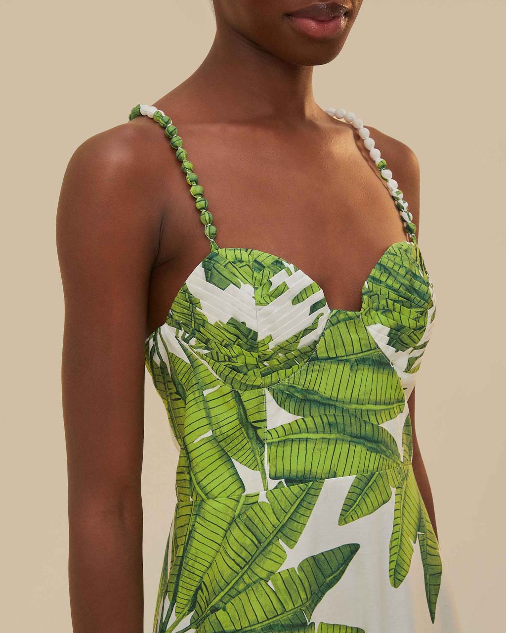 Off-White Palm Fan Midi Dress ban.do Off-White Palm Fan Midi Dress ban.do