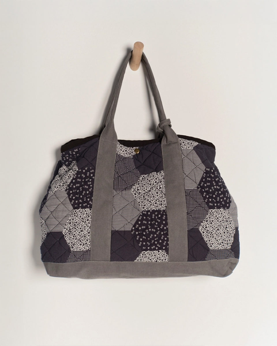 Pippa Patchwork Tote - Blue Combo – ban.do