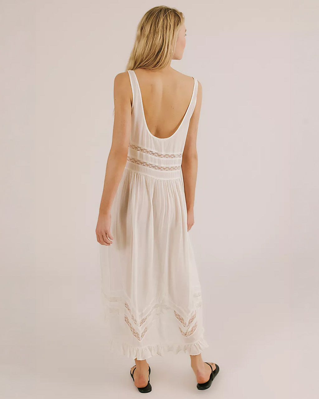 lace midi slip dress Voile and Color:QUEENBEE Lace Slip Midi Dress YGroup_colourway-taylor Orange midi Contemporary Dress