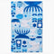 blue and white Hanukkah tea towel