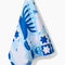 hanging blue and white Hanukkah tea towel