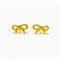 gold tiny bow stud earrings