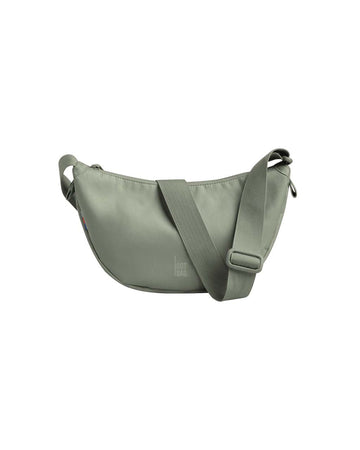 sage green small got bag with subtle sheen