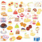 40 pastry holographic stickers