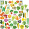40 veggies holographic stickers