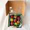 set of 8 red, yellow and orange cherry tomatoes birthday candles
