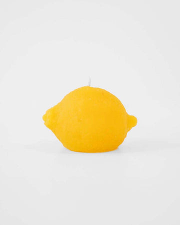 lemon shaped beeswax candle