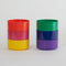 set of 6 rainbow bowls: green, blue, purple, pink, orange and yellow