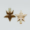 gold metal star shaped hair clips