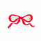 red ribbon bow hair clip